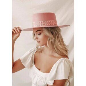Lack of Color Sierra Rose Pink Wool Boater Hat